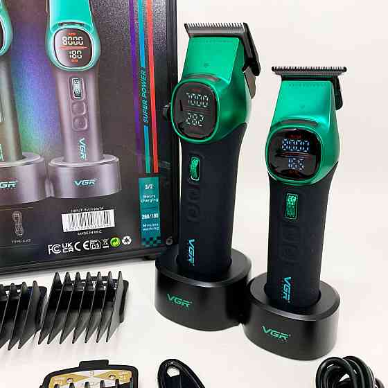 Електрична машинка для стрижки побутова VGR V-885 S2 GREEN, Машинка для стрижки від акб TW-64 Івано-Франківськ