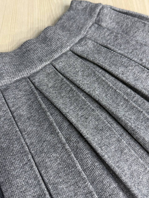 Спідниця жіноча A-N 9956 в’язана тепла у складку на резинці, сірий, one size Київ - фото 5