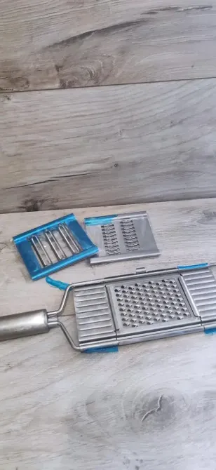 Терка металлическая с ручкой 3 насадки 30*7,5см Коломия - фото 5