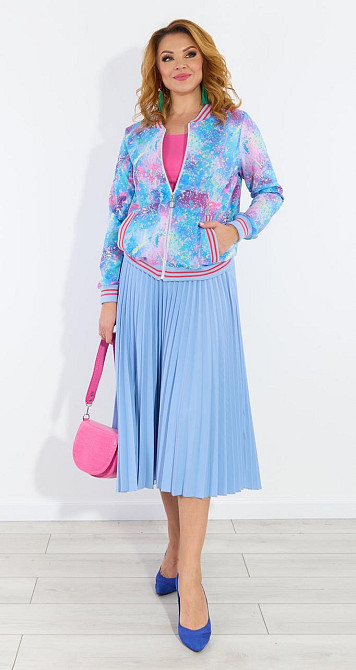 Костюм плісе з бомбером (48) Київ - фото 1