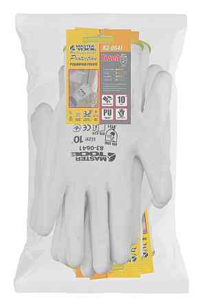MASTERTOOL Рукавички безшовні трикотажні MASTERTOOL з поліуретановим покриттям долоні 10" 25-26 Коломия