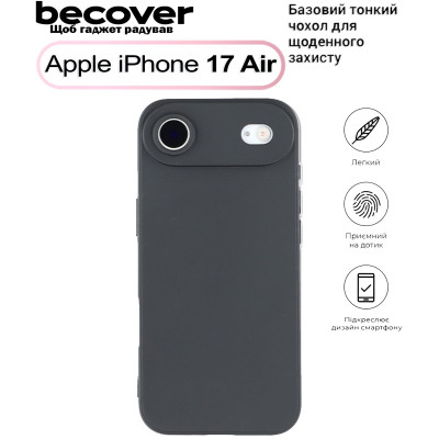 Чохол до мобільного телефона BeCover Apple iPhone 17 Air Black (713758) Вінниця - фото 1