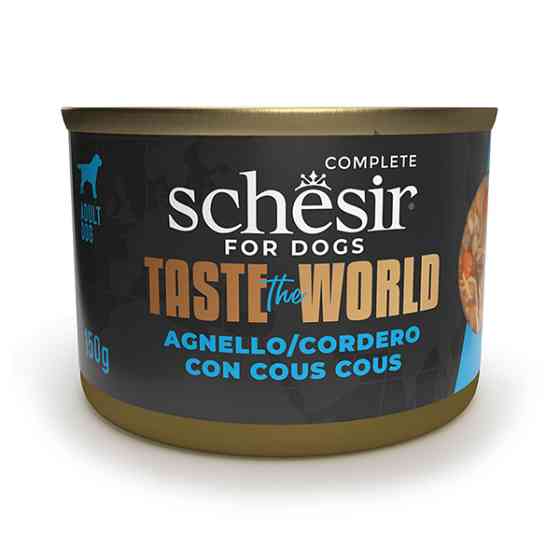 Schesir Taste the World Lamb With Cous Cous ШЕЗИР ЯГНЕНОК С КУСКУСОМ в бульоне натуральные консервы для собак, влажный корм, банка 150г Киев