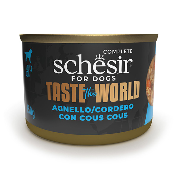 Schesir Taste the World Lamb With Cous Cous ШЕЗИР ЯГНЕНОК С КУСКУСОМ в бульоне натуральные консервы для собак, влажный корм, банка 150г Киев - изображение 1