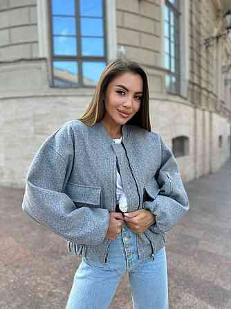 Жіночий стильний бомбер на блискавці кашемір + підкладка Одеса