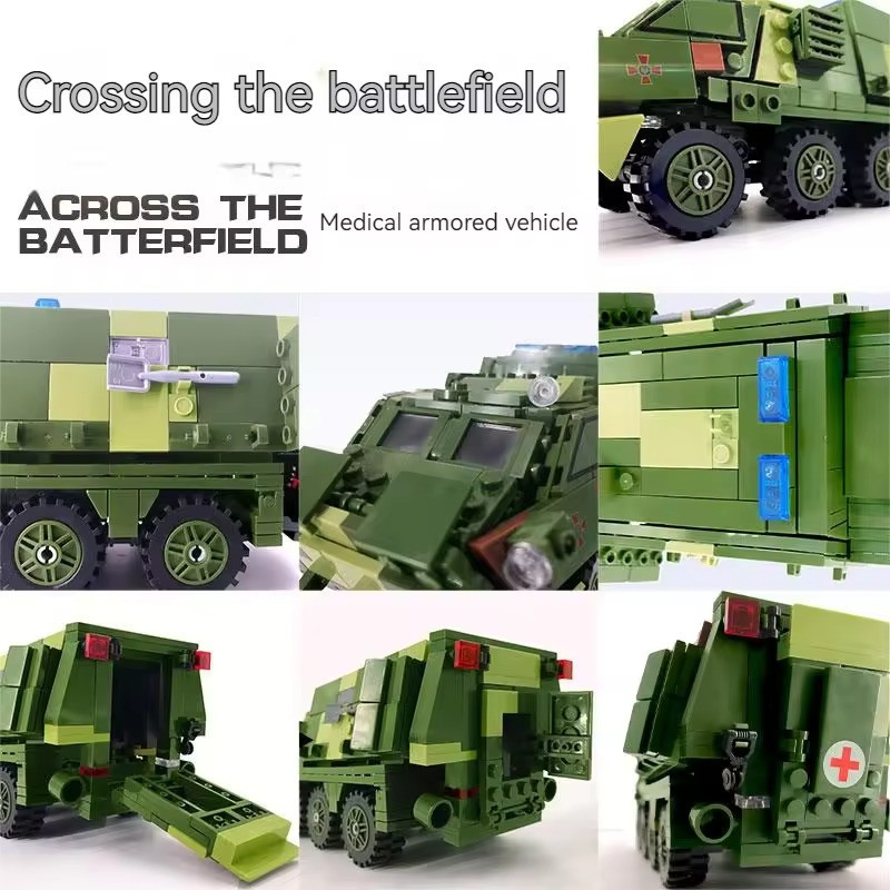 Конструктор дитячий.Військовий ігровий ігровий БТР "ЗСУ" на 483 деталі Кам'янець-Подільський - фото 6