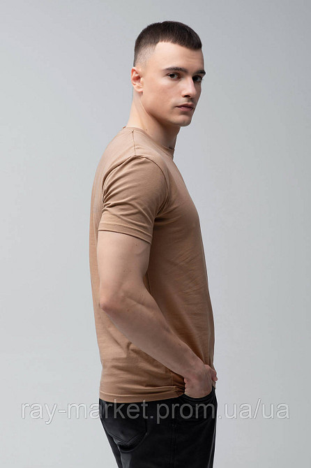 Футболка базова Ray Premium Fit чоловіча коричнева (U0102-Brown) M Київ - фото 9