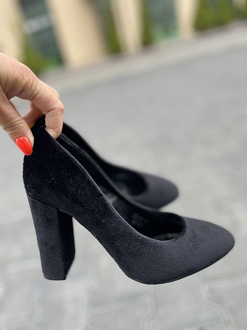 Туфлі жіночі SEASTAR чорні (весна-осінь, оксамит) (1920) 36 Коломыя - изображение 1