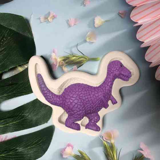 Молд силіконовий Динозавр 72 на 59 мм сірий Київ