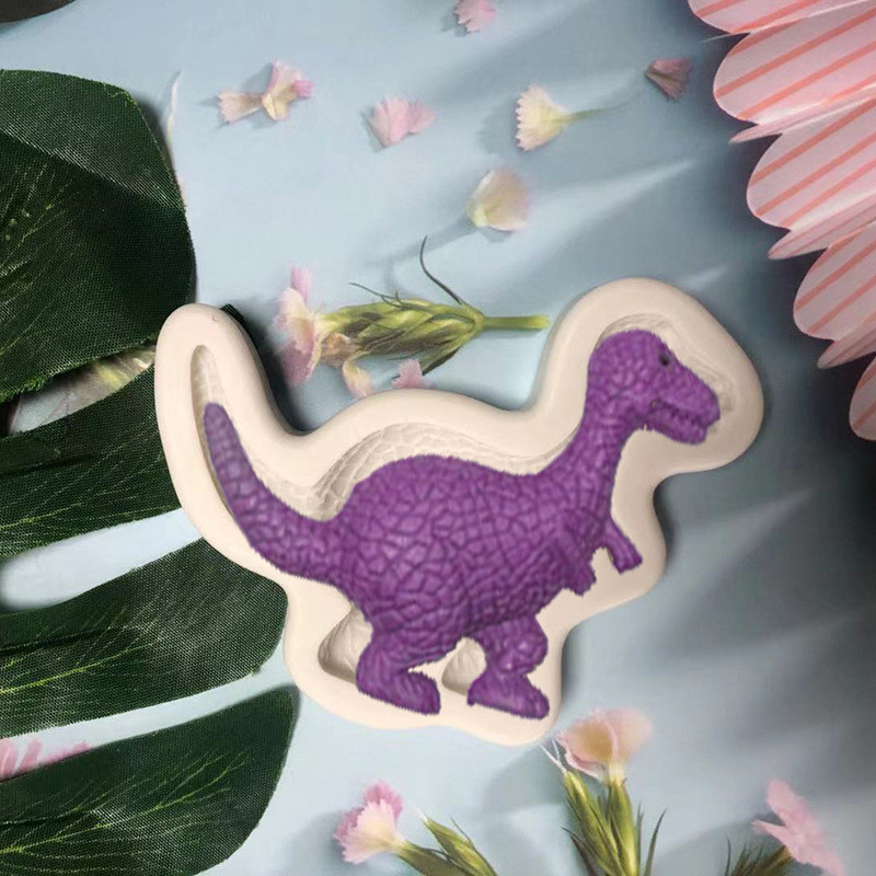 Молд силиконовый Динозавр 72 на 59 мм серый Киев - изображение 1