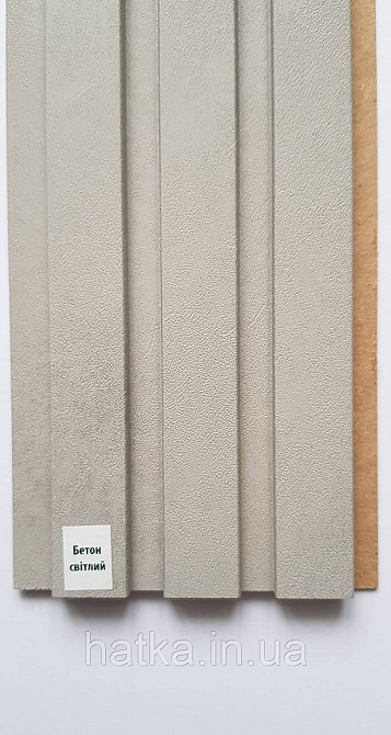 Стеновая реечная панель МДФ 117х12х2800 мм Бетон светлый СП12117-35 Киев - изображение 1
