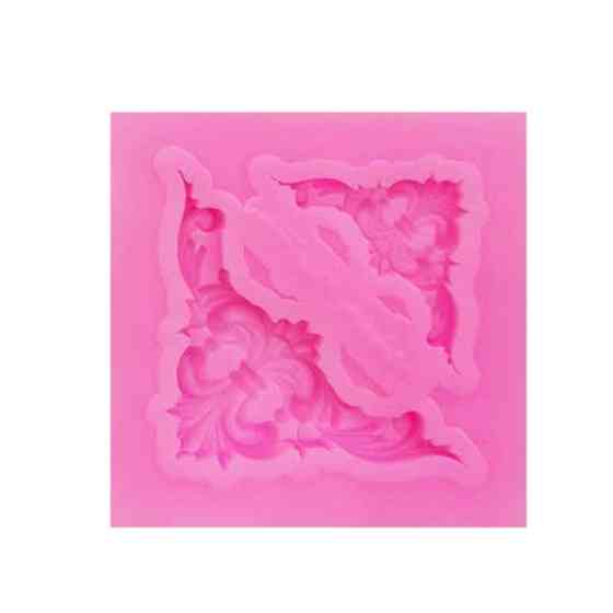 Молд силиконовый маленький Винтажный узор 40 на 40 мм розовый Киев