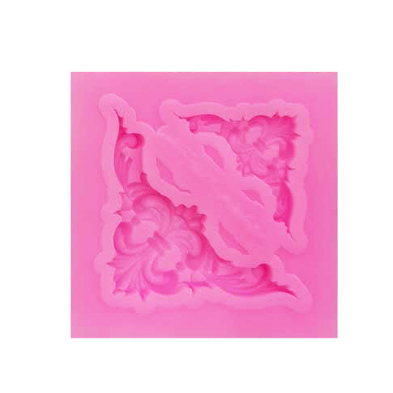 Молд силіконовий маленький Вінтажний візерунок 40 на 40 мм рожевий Київ - фото 4