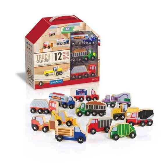 Набір вантажівок Guidecraft Block Play до дороги з дерева, 12 шт. (G6718) Харків