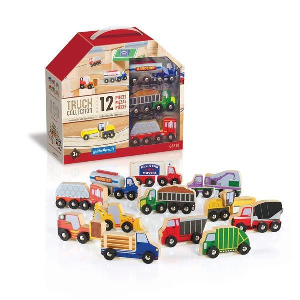 Набір вантажівок Guidecraft Block Play до дороги з дерева, 12 шт. (G6718) Харків - фото 1