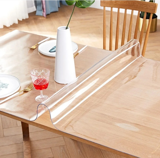 М'яке скло Прозора силіконова скатертина на стіл Soft Glass Захист для меблів 3.6х1.0 м Товщина 1.5  Вінниця - фото 1