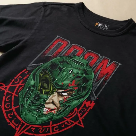 Футболка для подростка мальчика с принтом Doom Doomguy Размер 160 Anime11043 Днепр