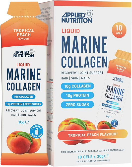 Морський колаген Applied Nutrition Liquid Marine Collagen 10 x 30 г, Ttropical peach Луцьк - фото 1