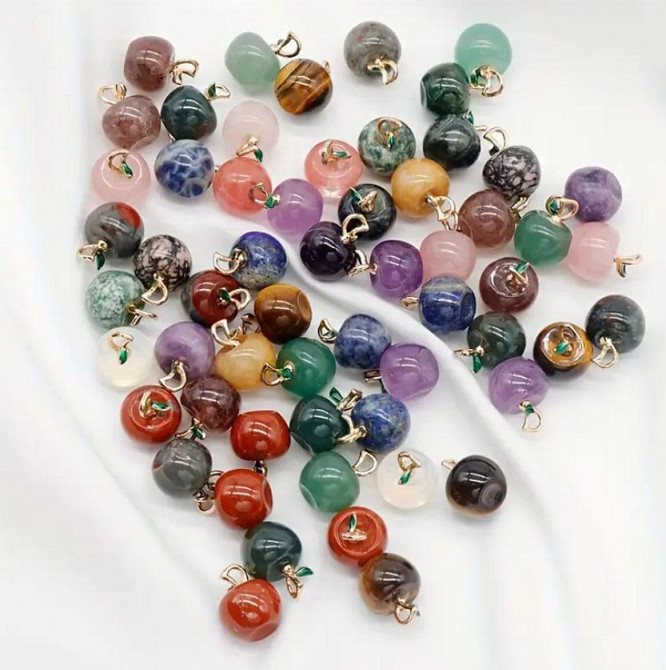 Підвіска з аметисту у формі яблука 16*14 мм Київ - фото 4