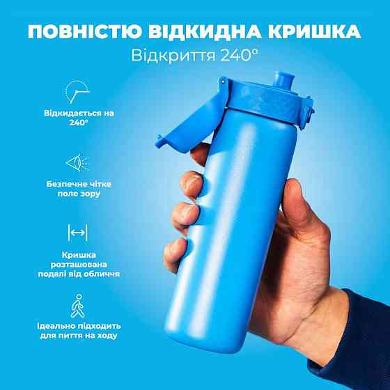 Пляшка для води металева вакуумна ION8 500 мл. Vacuum Insulated, Blue Каменское