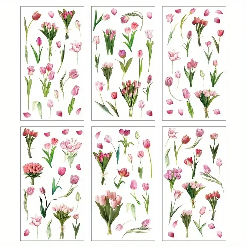 Набор наклеек «Тюльпаны» – 6 листов для декора и скрапбукинга Киев - изображение 1