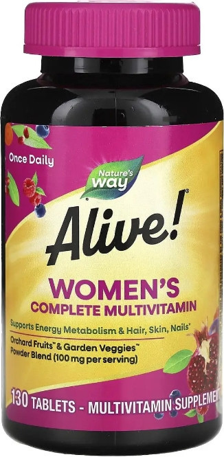 Мультивітаміни для жінок Nature's Way, Alive! Women's Energy 130 таб Київ - фото 1