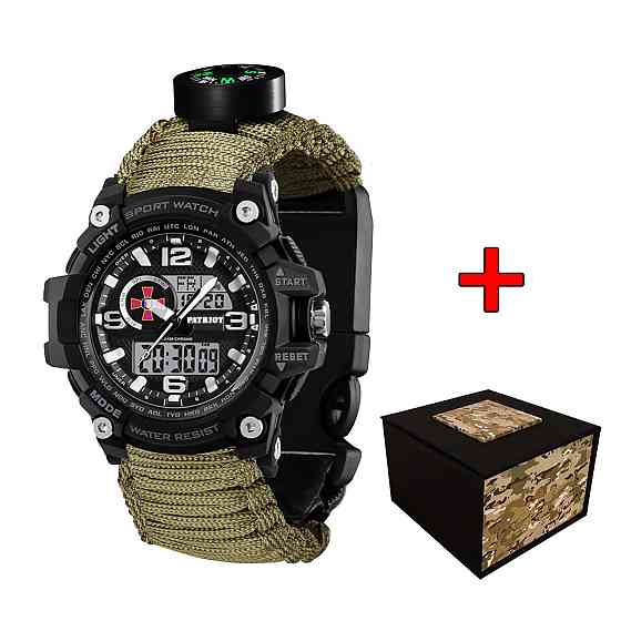 Patriot 012BKSU ЗСУ Чорні Паракордовий ремінець Army Green + Коробка SBR Київ