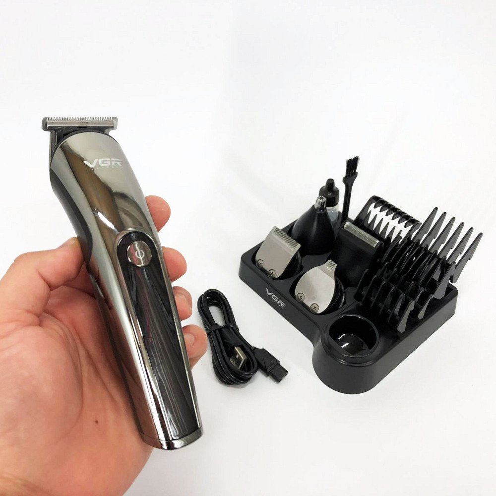 Акумуляторна машинка для стрижки волосся з насадками, Універсальні машинки для стрижки волосся AL-27 Львів - фото 14