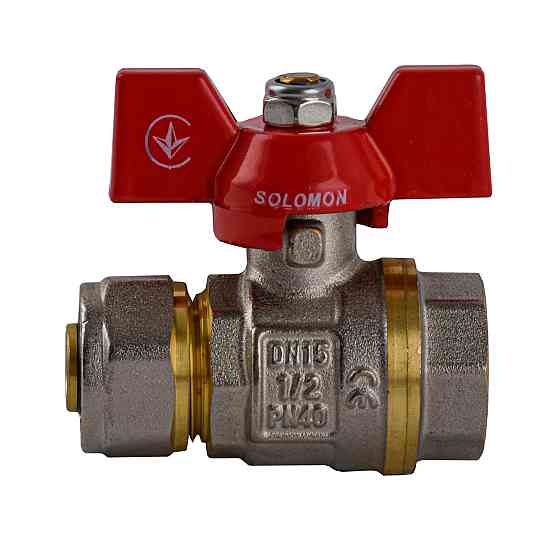 Кран шаровый SOLOMON 16х1/2″ 1184 внутр. резьба (000001239) Киев