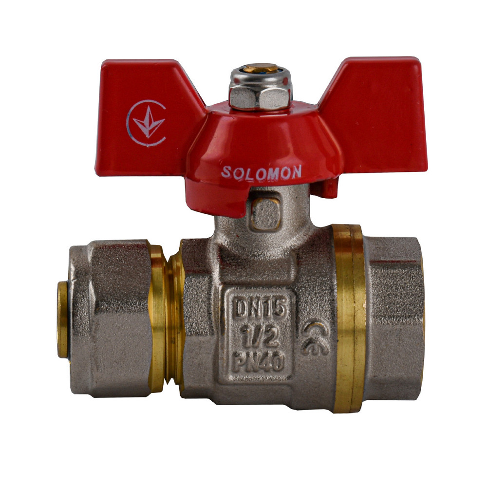 Кран шаровый SOLOMON 16х1/2″ 1184 внутр. резьба (000001239) Киев - изображение 1