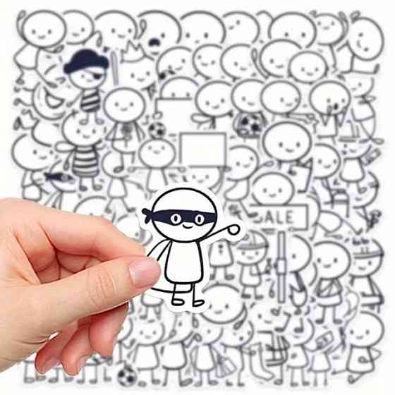 Набір милих наклейок з персонажами – 66 шт для декору Київ