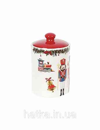 Банку новорічна для солодощів круп чаю керамічна Лускунчик 600мл Київ