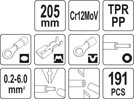 Крімпер Yato 205мм (YT-2313) Коломия