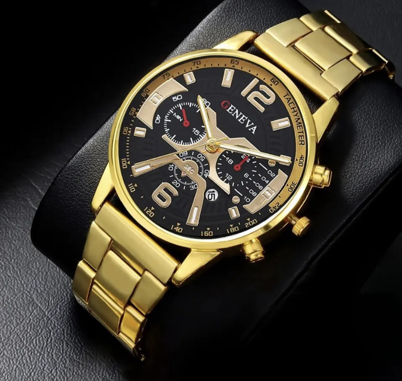 Подарочный набор для мужчин: наручные часы с браслетом- диам 4,2см, длин 22см, шир рем 2 см, без коробки Киев - изображение 3