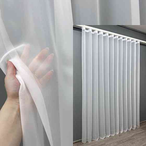 Тюль VR-Textil Вуаль 1795т Шифон однотонный Молочный 400х270 см (43-260) Киев