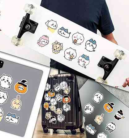 Наклейки kawaii животные набор 50 шт милые стикеры мишка зайчик для телефона ноутбука Киев