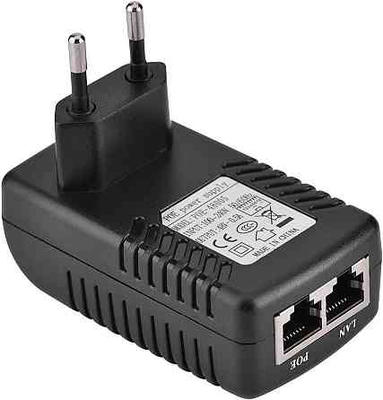 Інжектор PoE адаптер RJ45 48В 0.5А для живлення IP камер відеоспостереження Київ