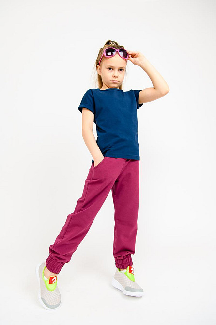 Брюки спортивные детские и подростковые, бордовые Крохатушка одяг 158 Киев - изображение 1