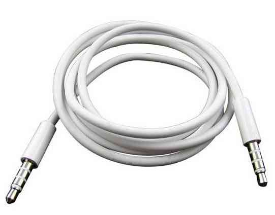 Кабель AUX Audio TRRS 3.5мм Male/Male 1м білий Вінниця