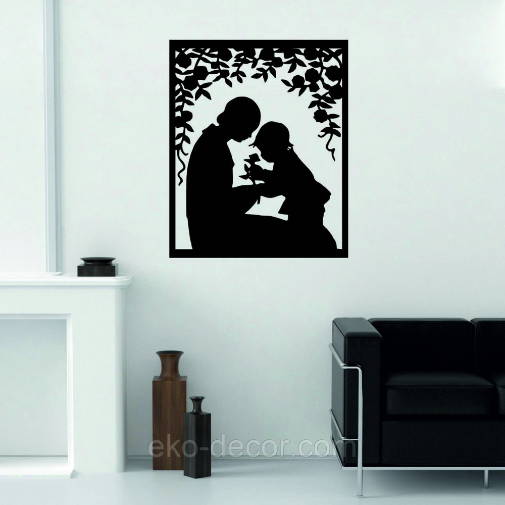 Декоративное настенное Панно «Мать и ребенок» Декор на стену 90*73 см, Черный Киев - изображение 4