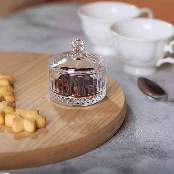 Yiwu Цукерниця з кришкою Ø 6.5 см скляна HP-YH-29 Київ