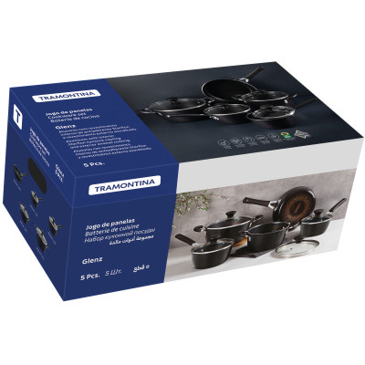 Набір посуду Tramontina Glenz 9 предметів Кам'яно-сірий (28699/610) Вінниця - фото 2