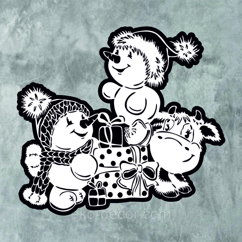 Декоративне настінне Панно «Сніговик», Декор на стену Київ - фото 7