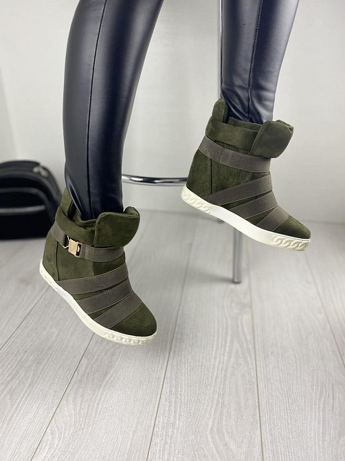 Снікерси жіночі SEASTAR зелені еко-замша 38р. (1103) Коломия - фото 6