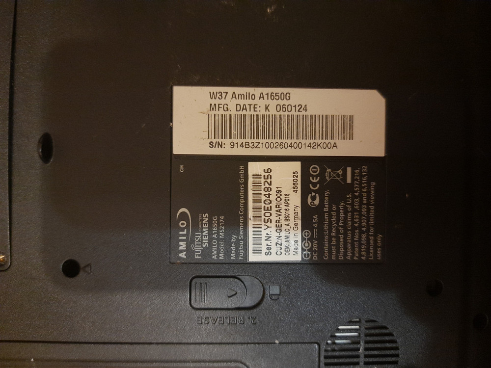 Ноутбук Fujitsu Siemens Amilo A1650G на запчастини Дніпро - фото 8