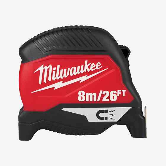Рулетка магнітна MAGNETIC MILWAUKEE (Gen4), (полотно 30мм), 8м/26ft Одеса