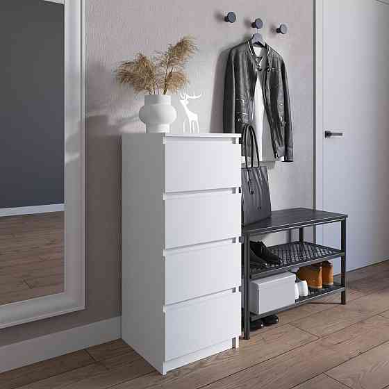 Комод VAYS R-17, на 4 ящика без ручек, узкий, ЛДСП 40×40×98 см - для прихожей, спальни, коридора Львов