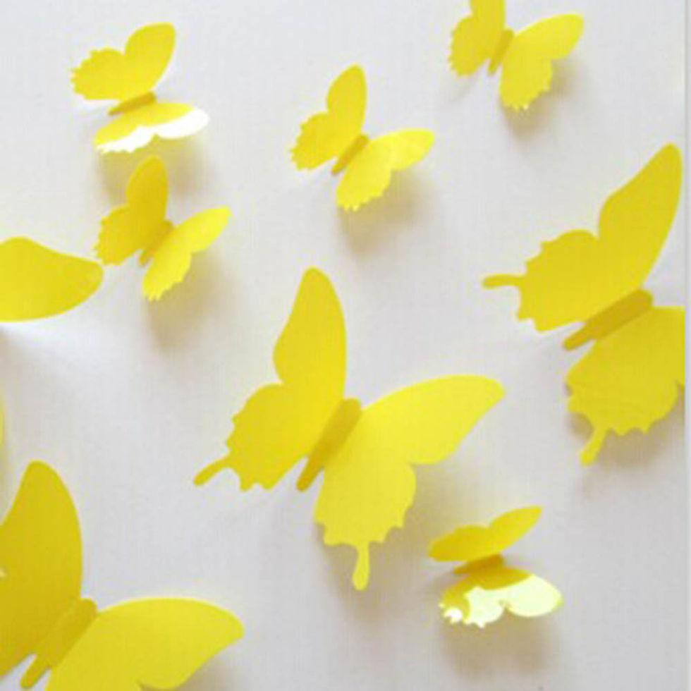 Жовті метелики декоративні - 12шт. Київ - фото 2