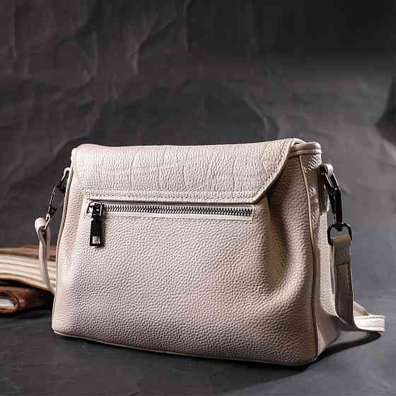 Дивовижна жіноча сумка з натуральної шкіри Vintage 22331 Біла Київ