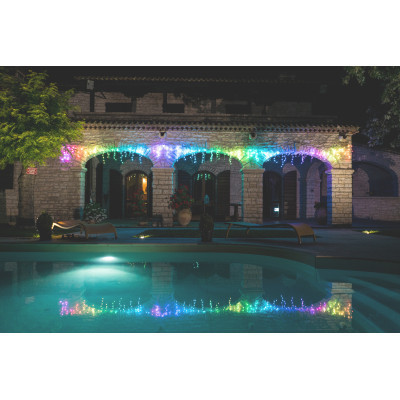 Гірлянда Twinkly Smart LED Icicle RGBW 190, BT+WiFi, Gen II, IP44 кабель проз (TWI190SPP-TEU) Вінниця - фото 2